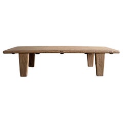 Mesa baja de madera recuperada acabado natural