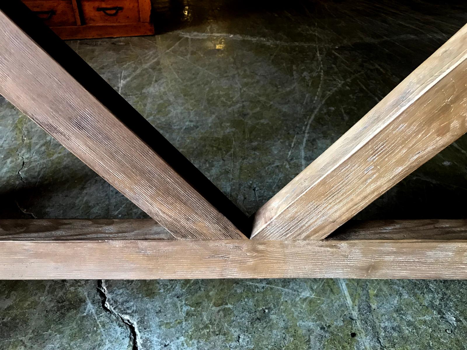 Custom Wood Console by Dos Gallos Studio In Excellent Condition For Sale In Los Angeles, CA