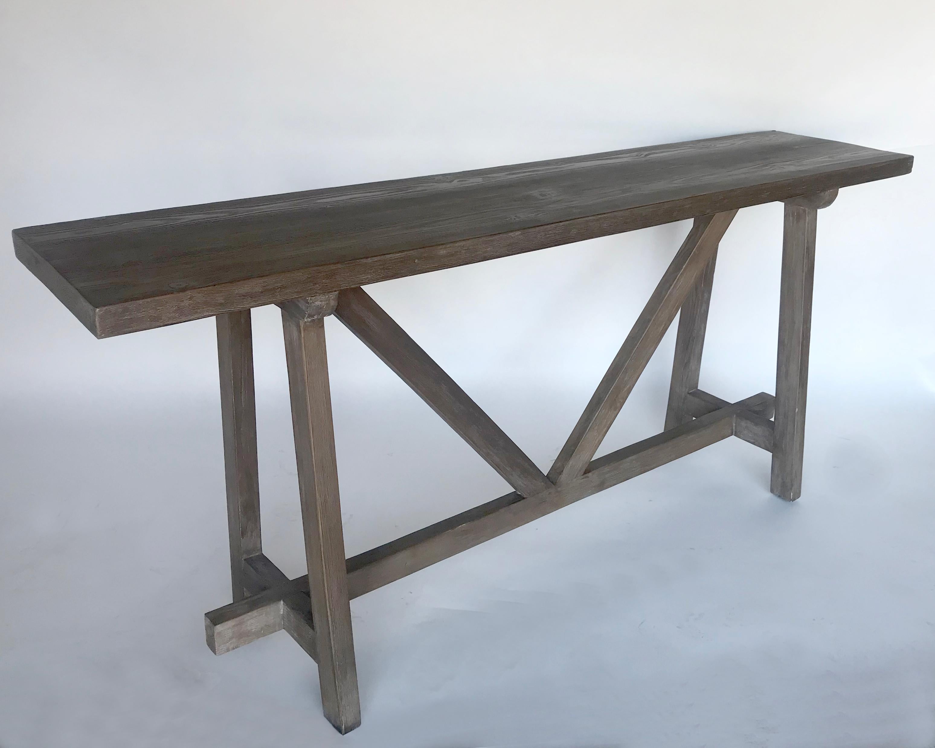 Custom Wood Console by Dos Gallos Studio For Sale 2