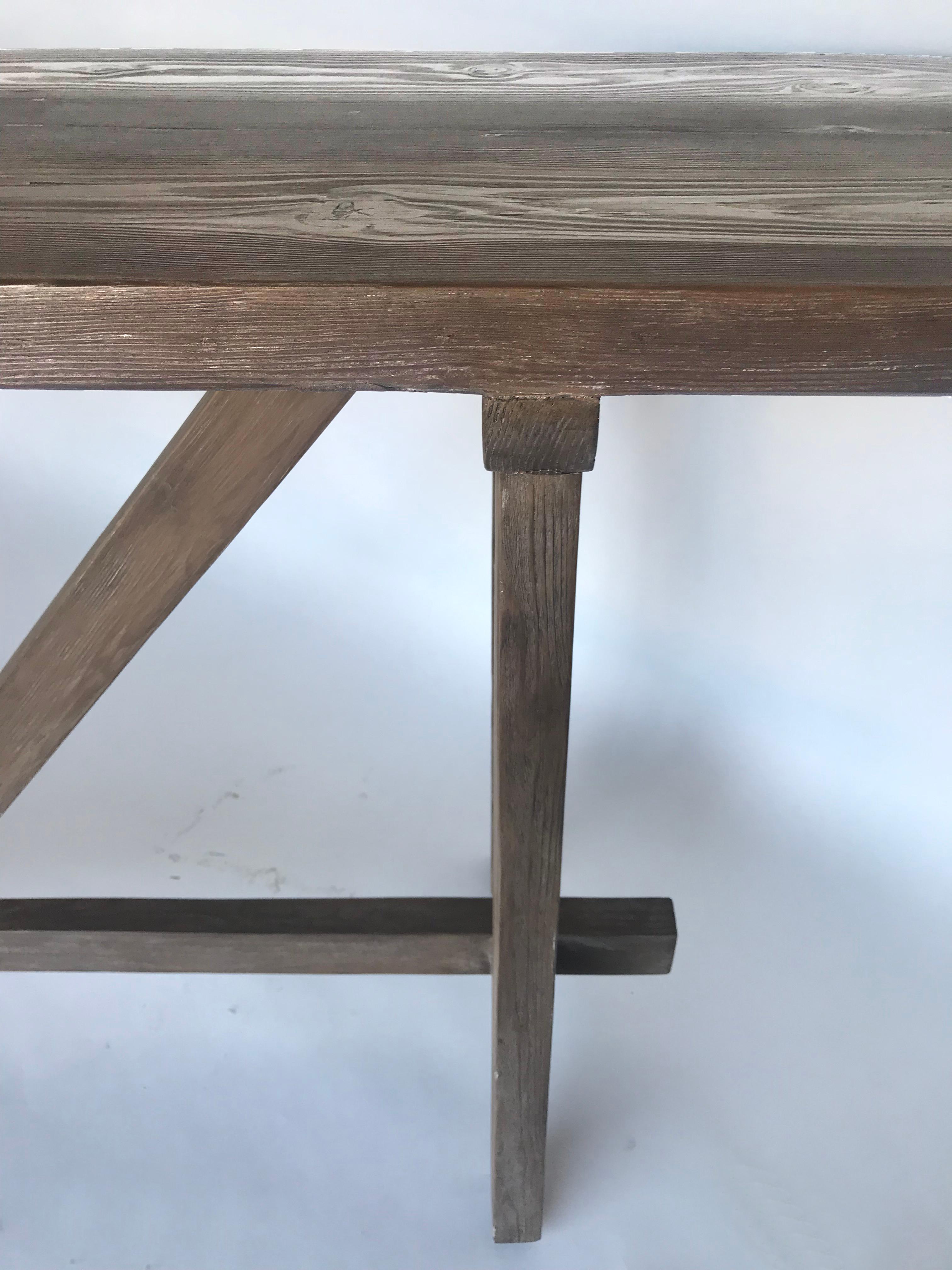 Custom Wood Console by Dos Gallos Studio For Sale 3