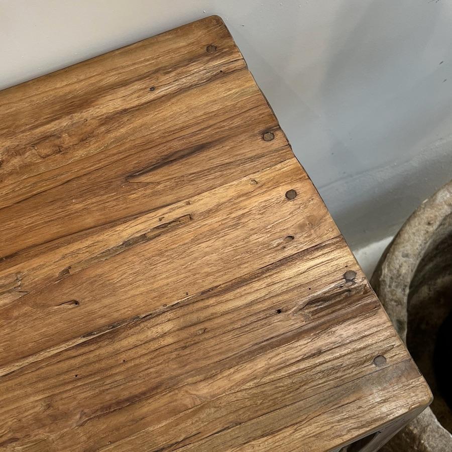 Reclaimed Wood Console Table In Good Condition For Sale In Los Angeles, CA