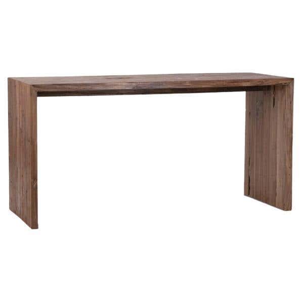 Reclaimed Wood Waterfall Edge Console Table For Sale at 1stDibs ...