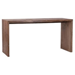 Reclaimed Wood Waterfall Edge Console Table