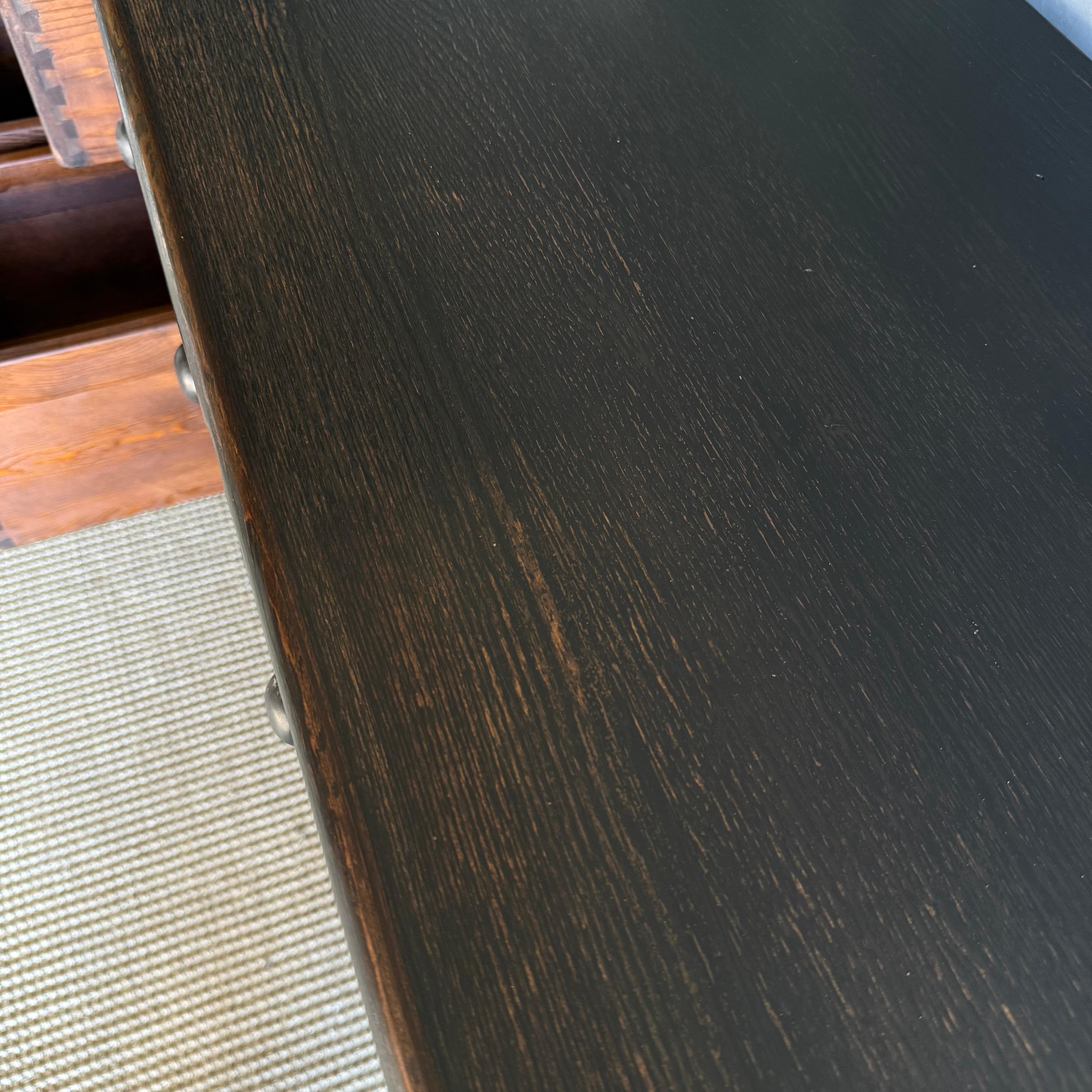 Reclaimed Wood Console Table with 18 Drawers For Sale 8