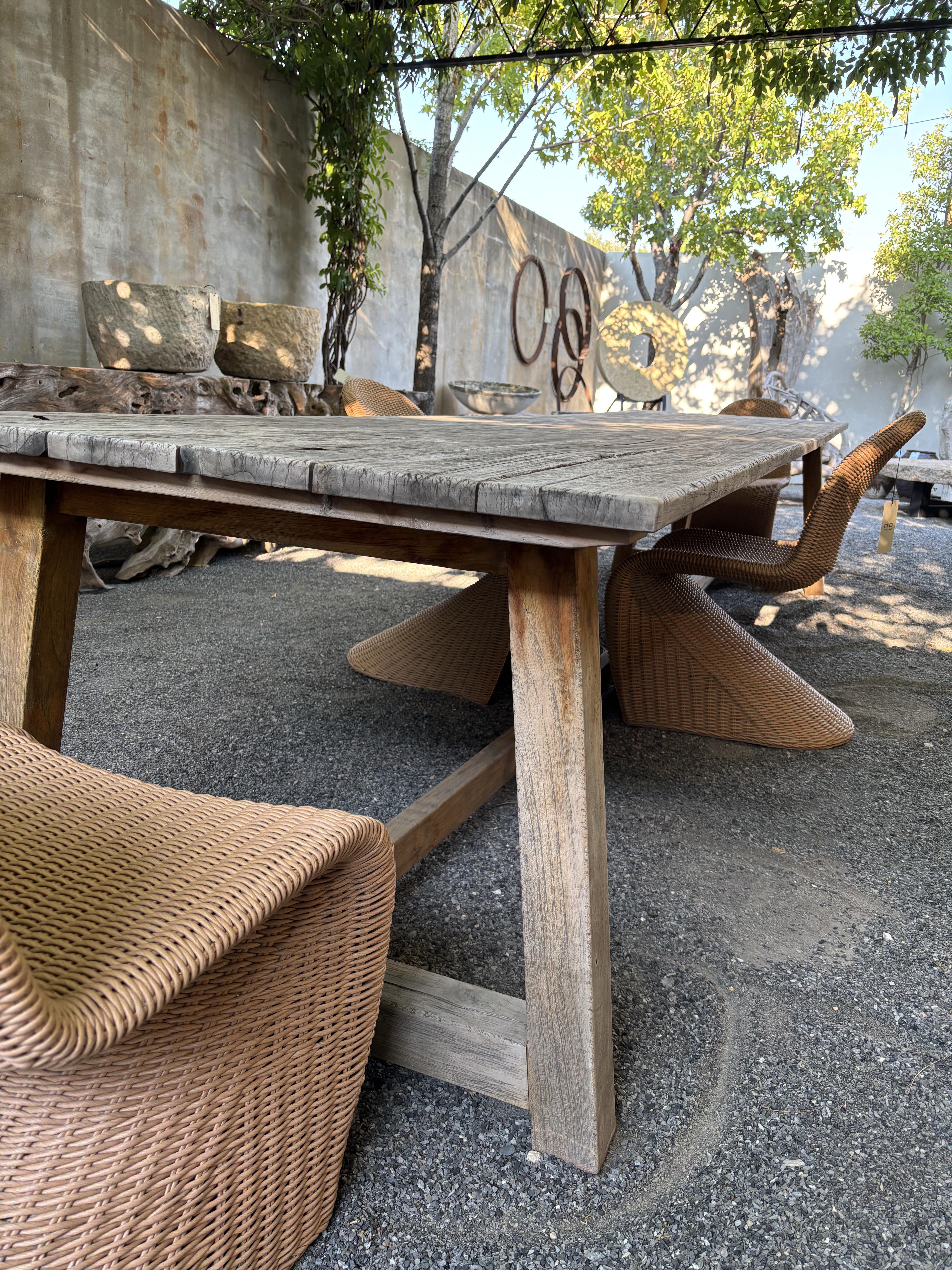 Reclaimed Wood Dining Table For Sale 9