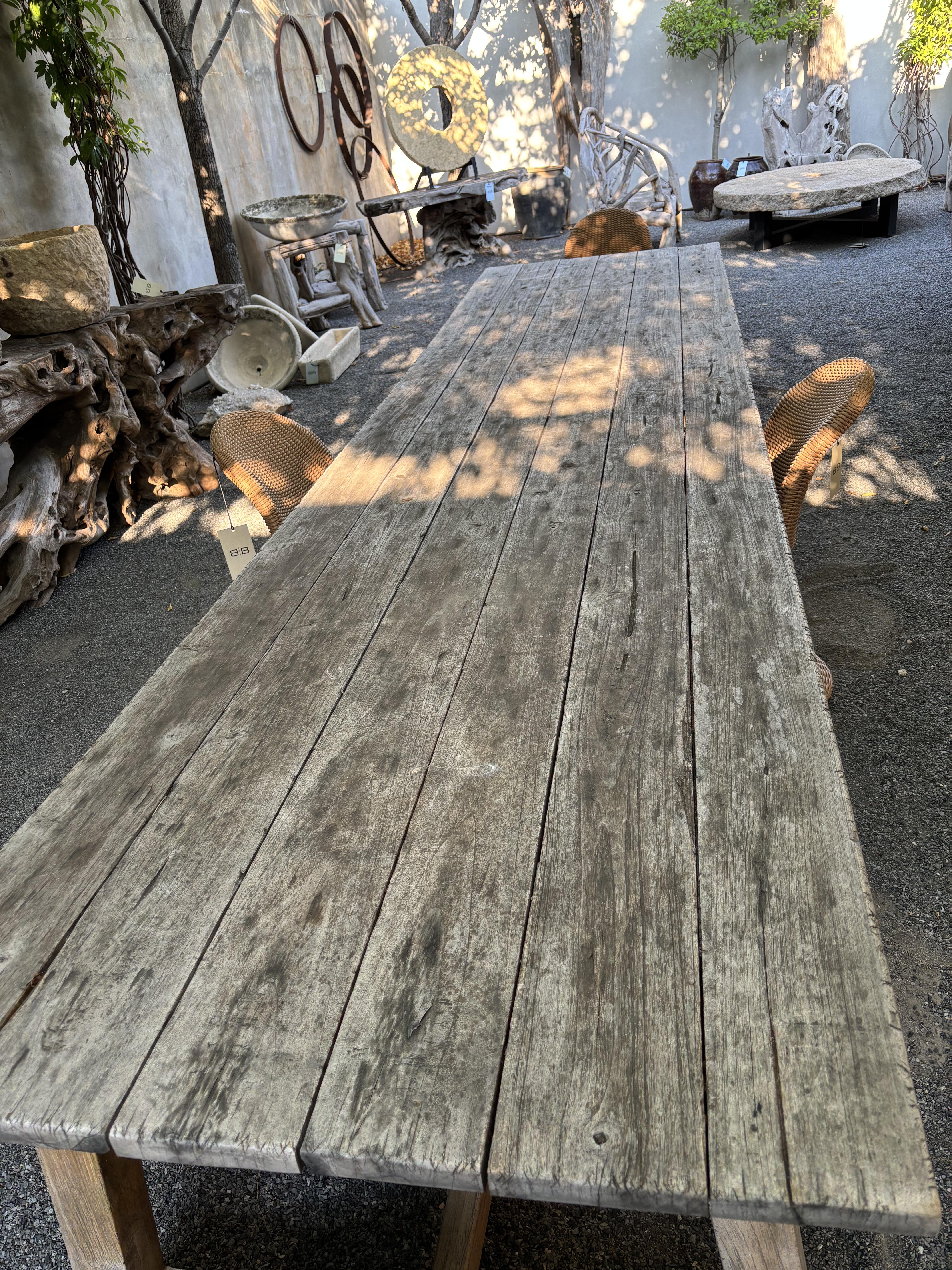Reclaimed Wood Dining Table For Sale 10