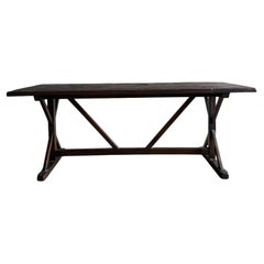 Reclaimed Wood Dining Table in Dark Walnut Stain