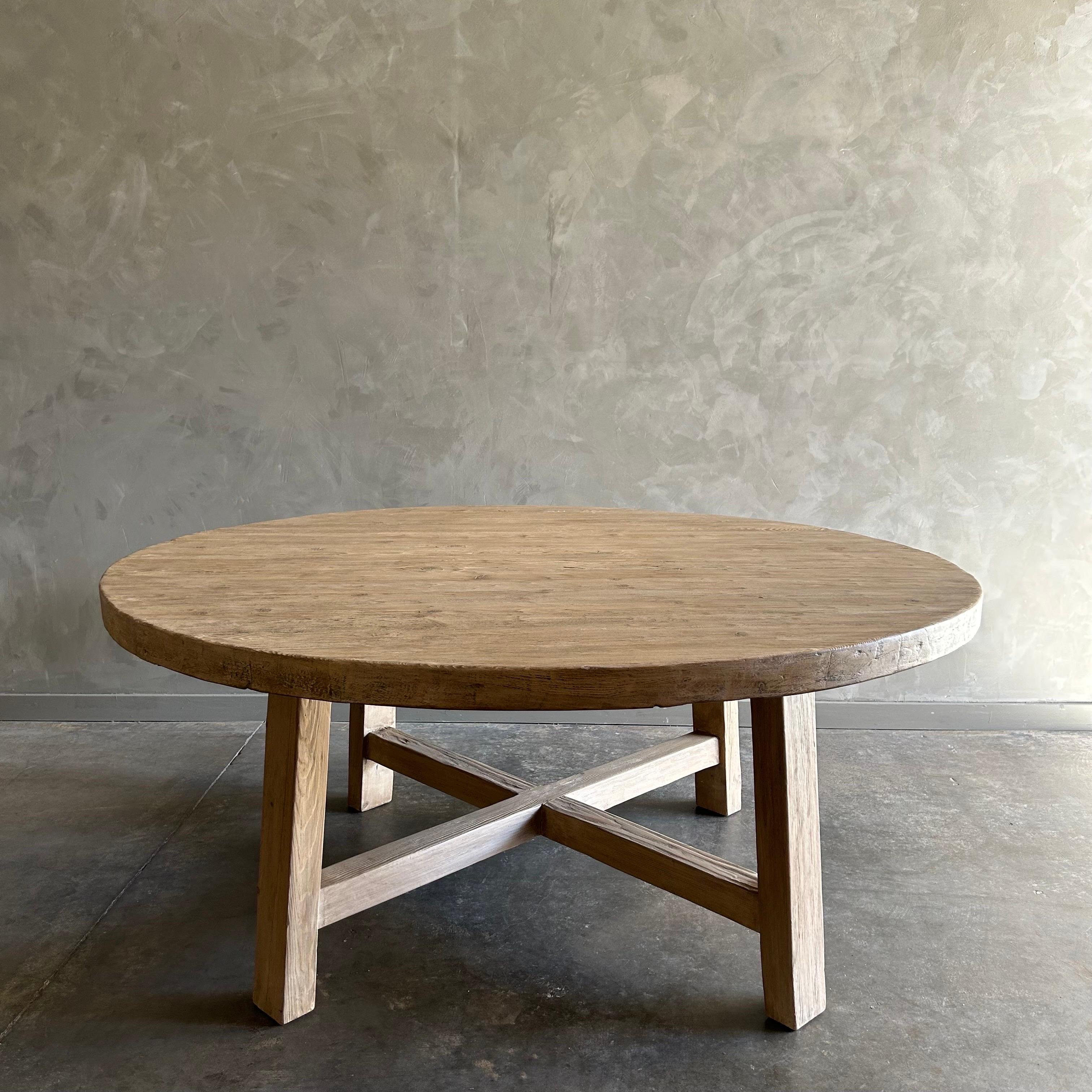 Table de salle à manger en bois récupéré, fini Wood Wood Naturel 71