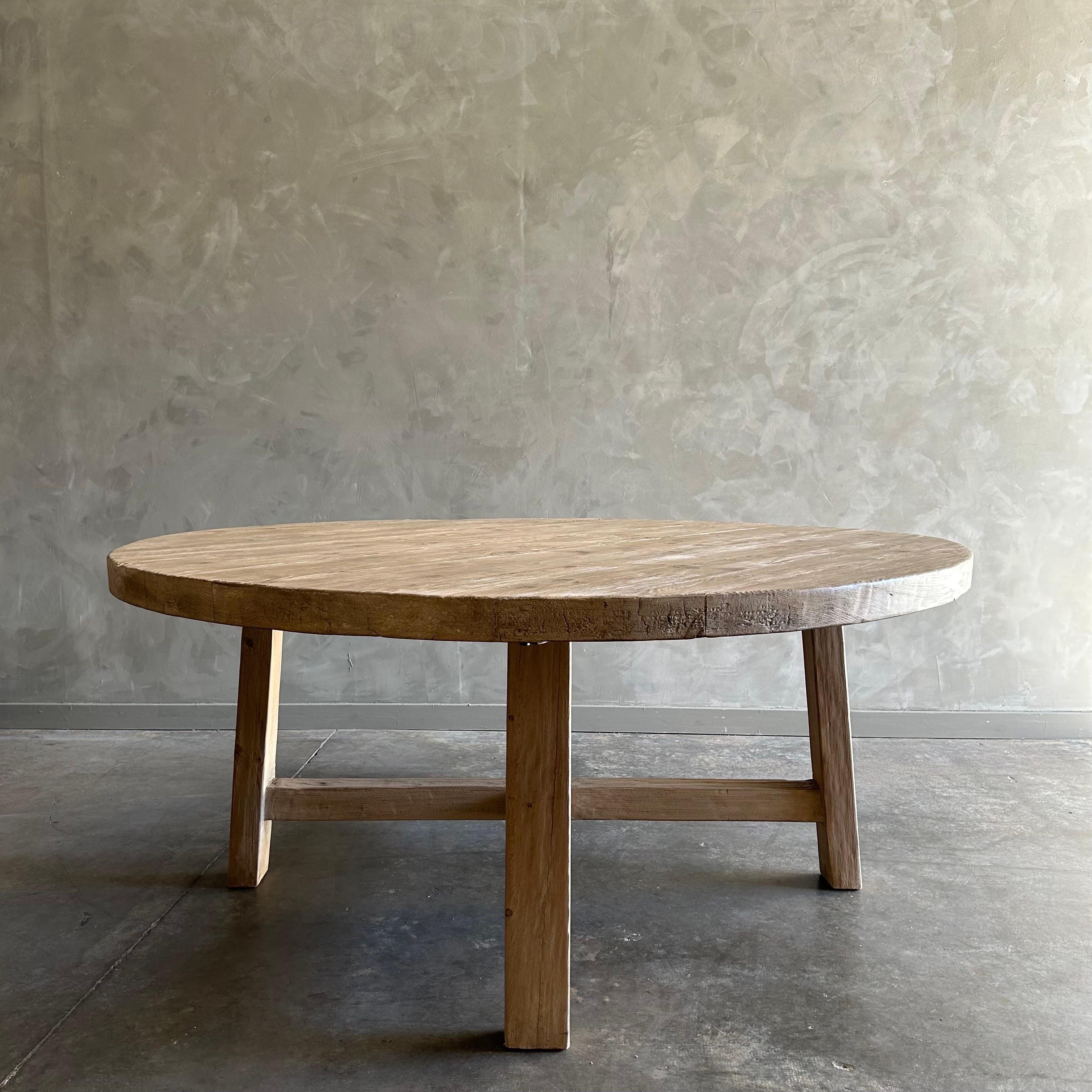 Table de salle à manger en bois récupéré, fini Wood Wood Naturel 71