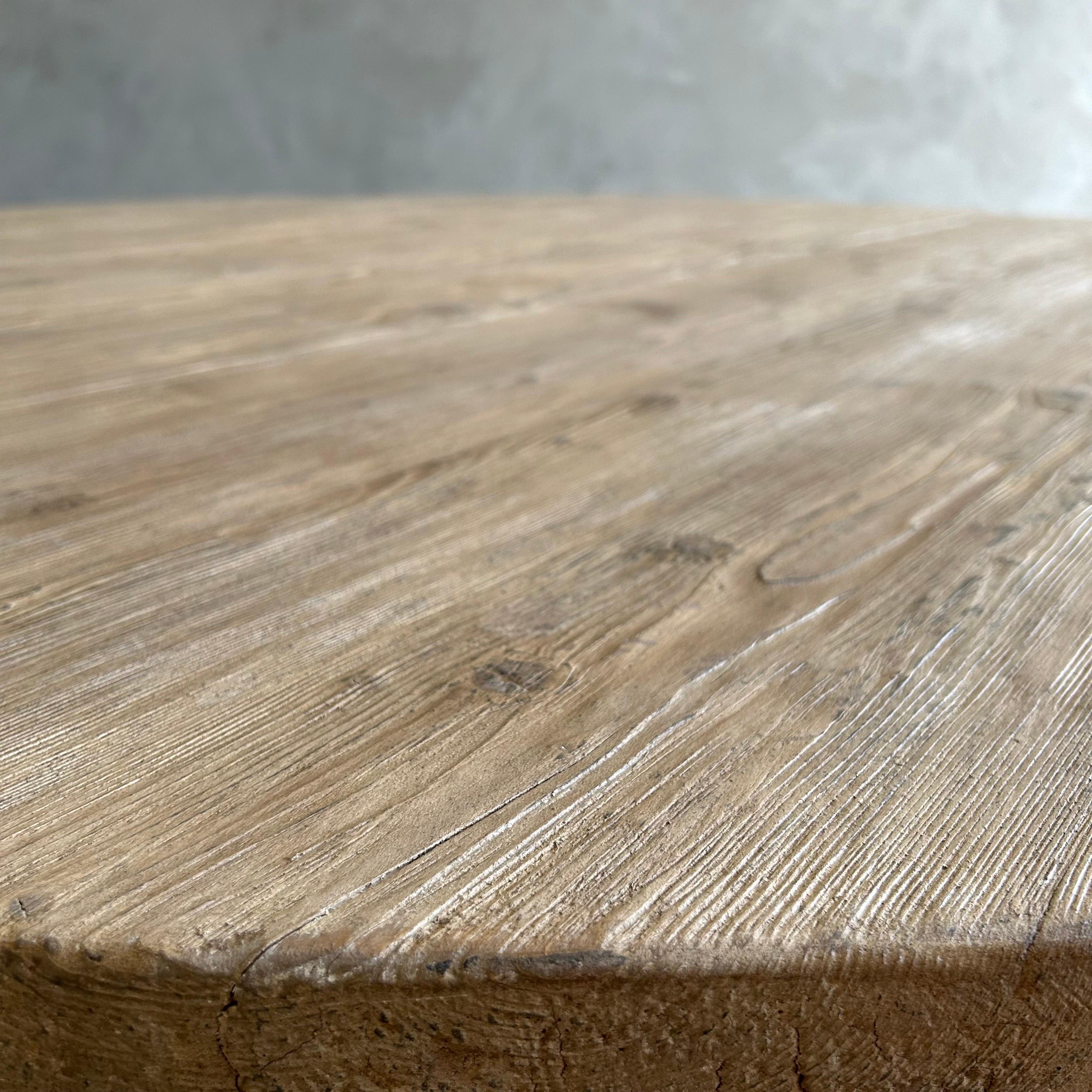 Orme Table de salle à manger en bois récupéré, fini Wood Wood Naturel 71