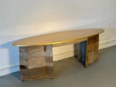 Reclaimed Wood Golden Desk, Designed and Handcrafted by Rafael Calvo