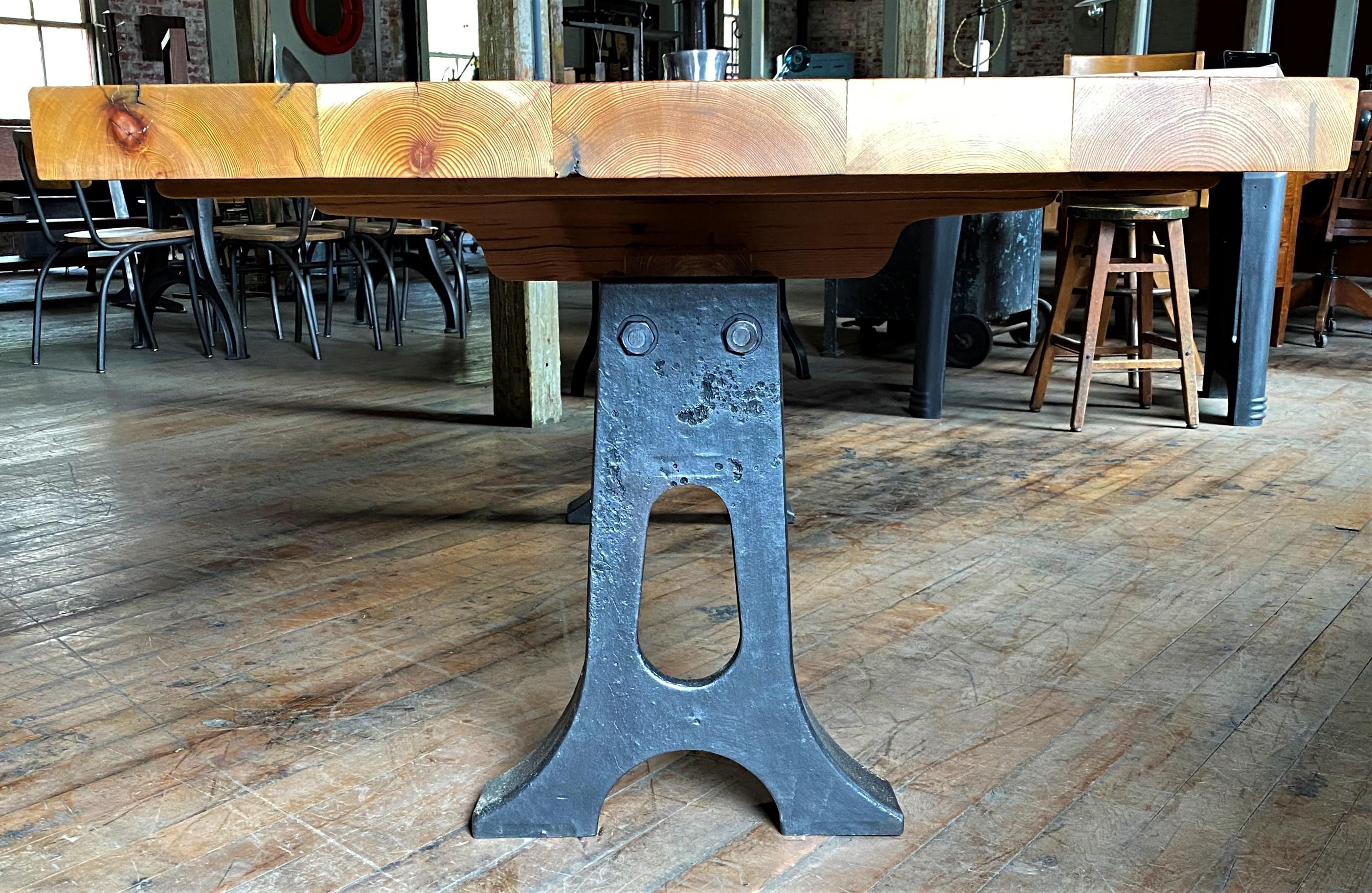 American Reclaimed Wood Harvest Table For Sale