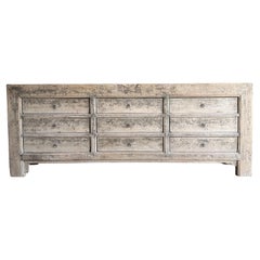 Cassettone o credenza in legno di recupero unico nel suo genere con finitura patinata