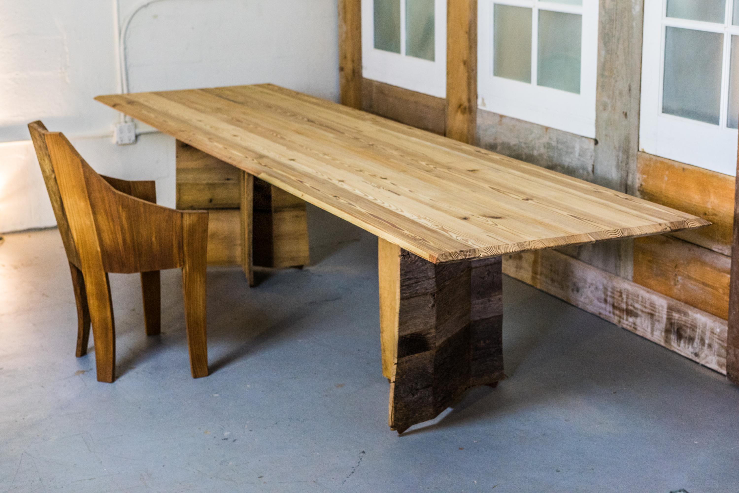 Organique Reclaimed Wood Organica Table, Designed and Handcrafted by Rafael Calvo en vente