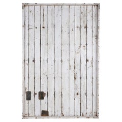 Antique Reclaimed Wood Panel in Original White Paint Patina 