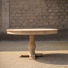 Reclaimed Wood Round Pedestal Dining Table by House of Jaipur