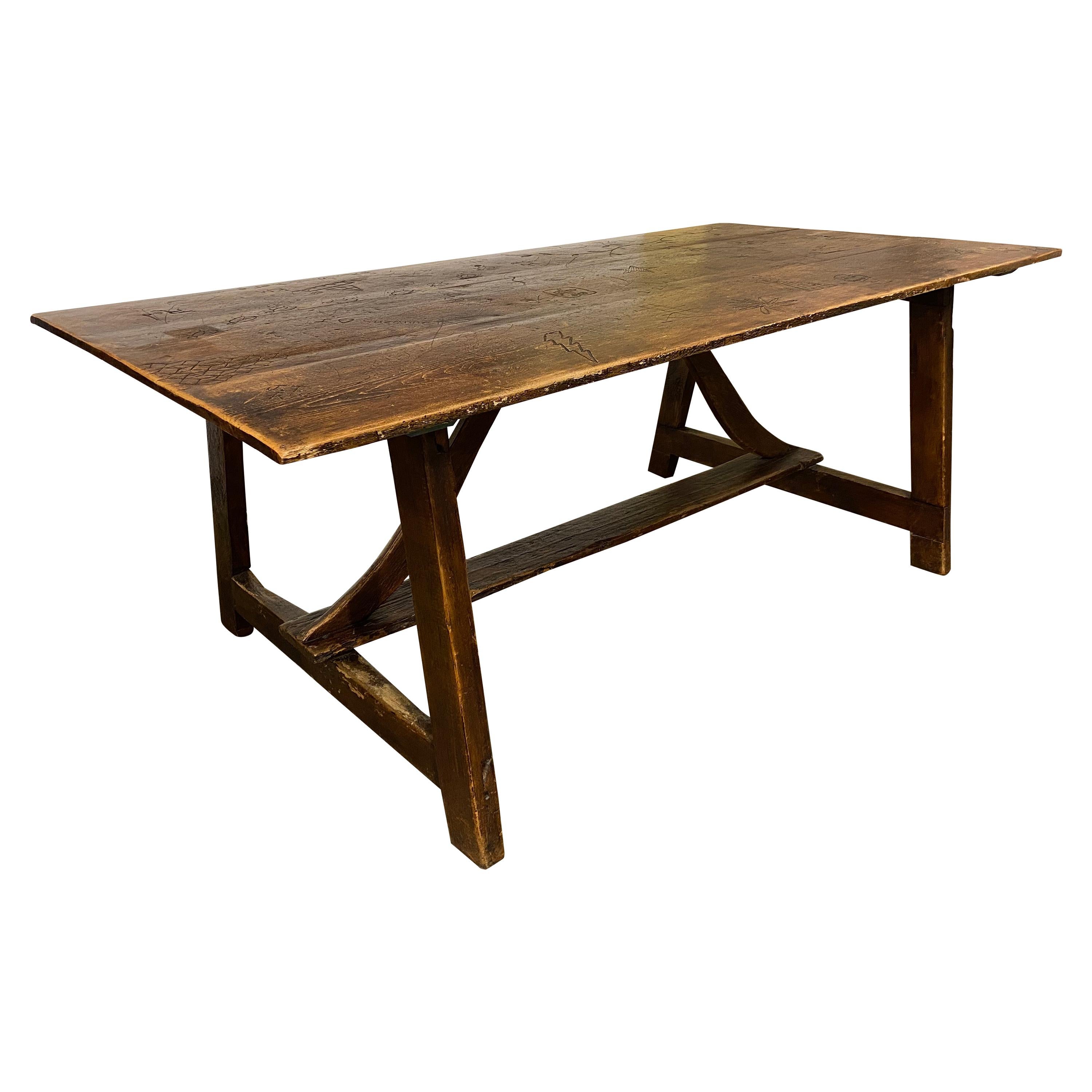 Reclaimed Wood Schoolhouse Dining Room Table