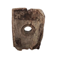 Tofu-Töpfer-Skulptur aus Altholz, Mitte des 20. Jahrhunderts