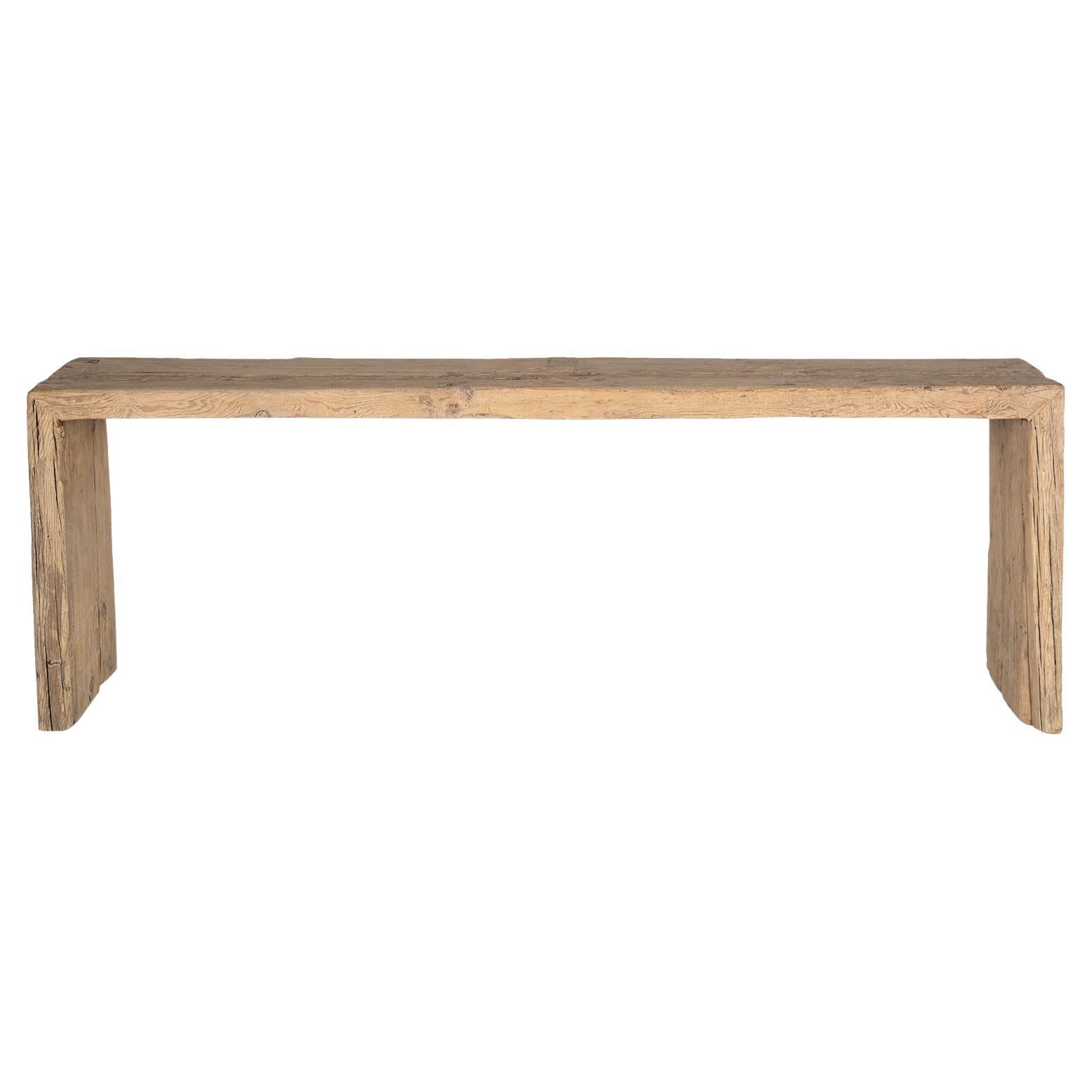 Reclaimed Wood Waterfall Console