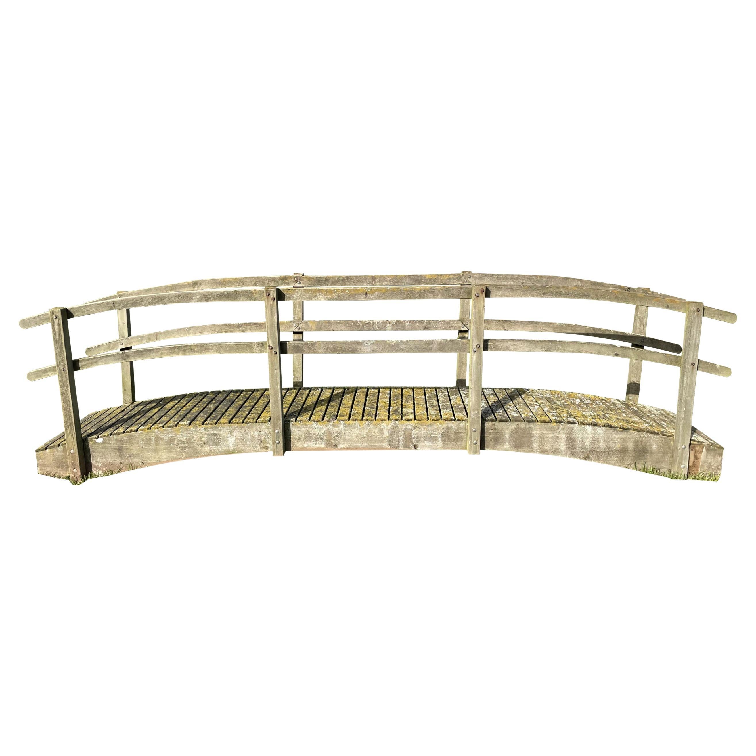 Reclaimed Wooden Garden Footbridge For Sale