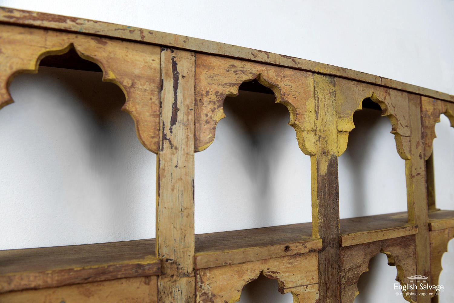 wooden arch shelf