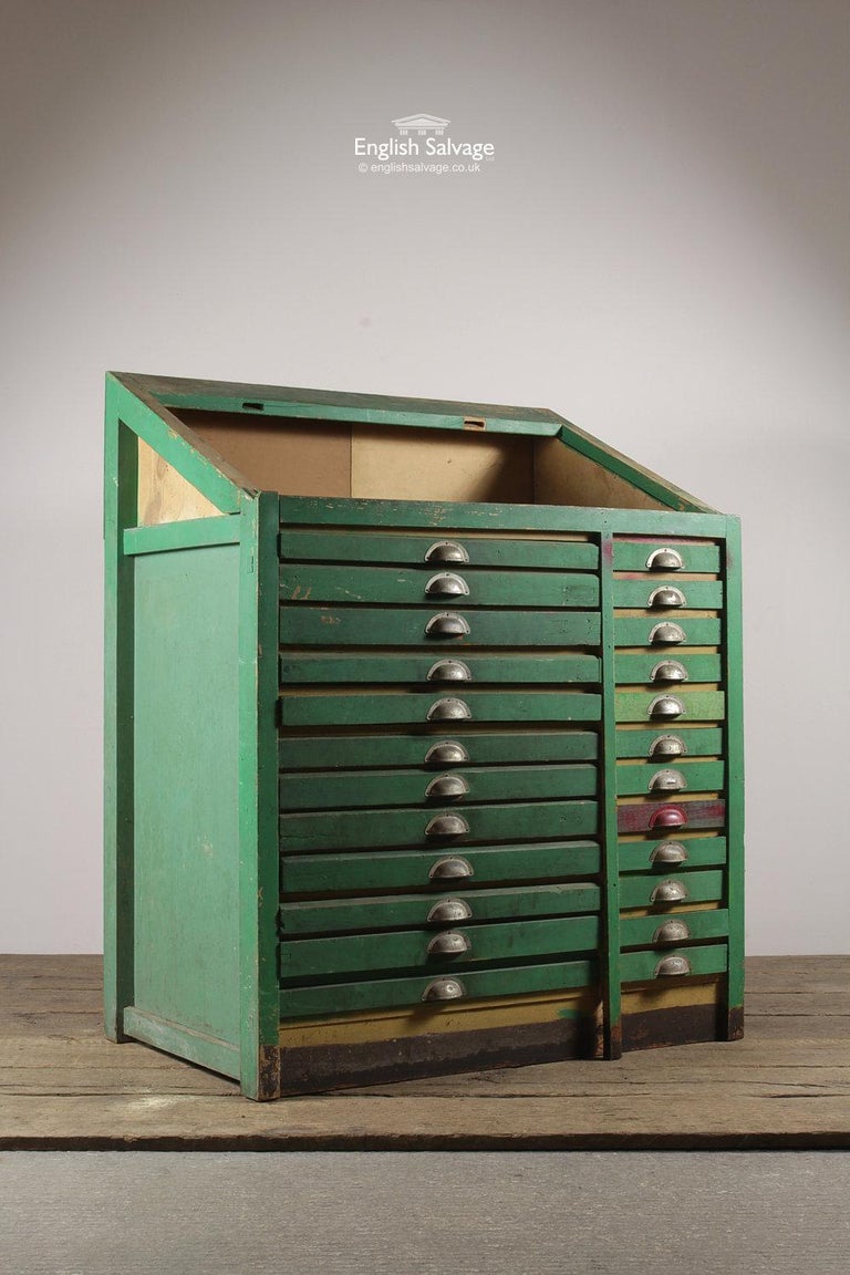 Reclaimed Wooden Typesetter/Printer's 20th Century For Sale at