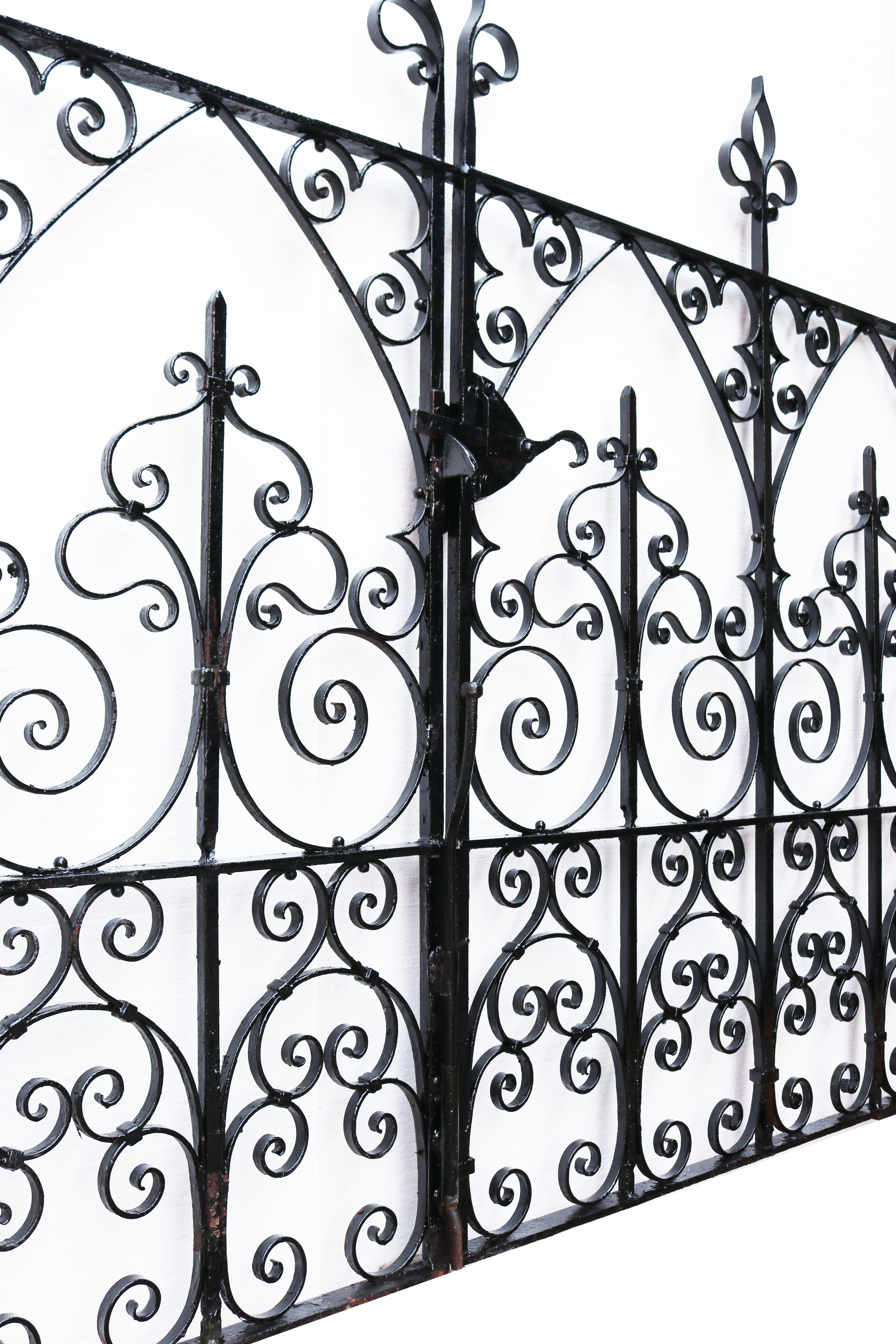 Reclaimed Wrought Iron Driveway Gates For Sale 2