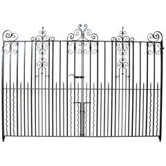 Vintage Reclaimed Wrought Iron Driveway Gates