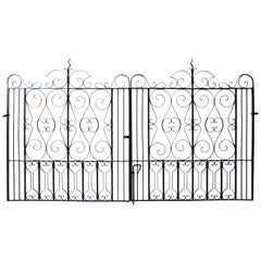 Vintage Reclaimed Wrought Iron Driveway Gates
