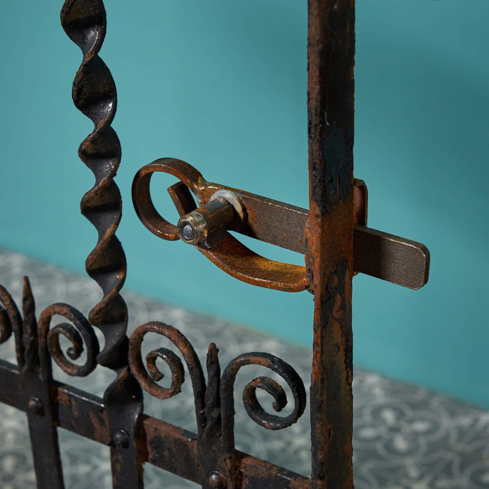 Arts and Crafts Reclaimed Wrought Iron Garden Side Gate For Sale