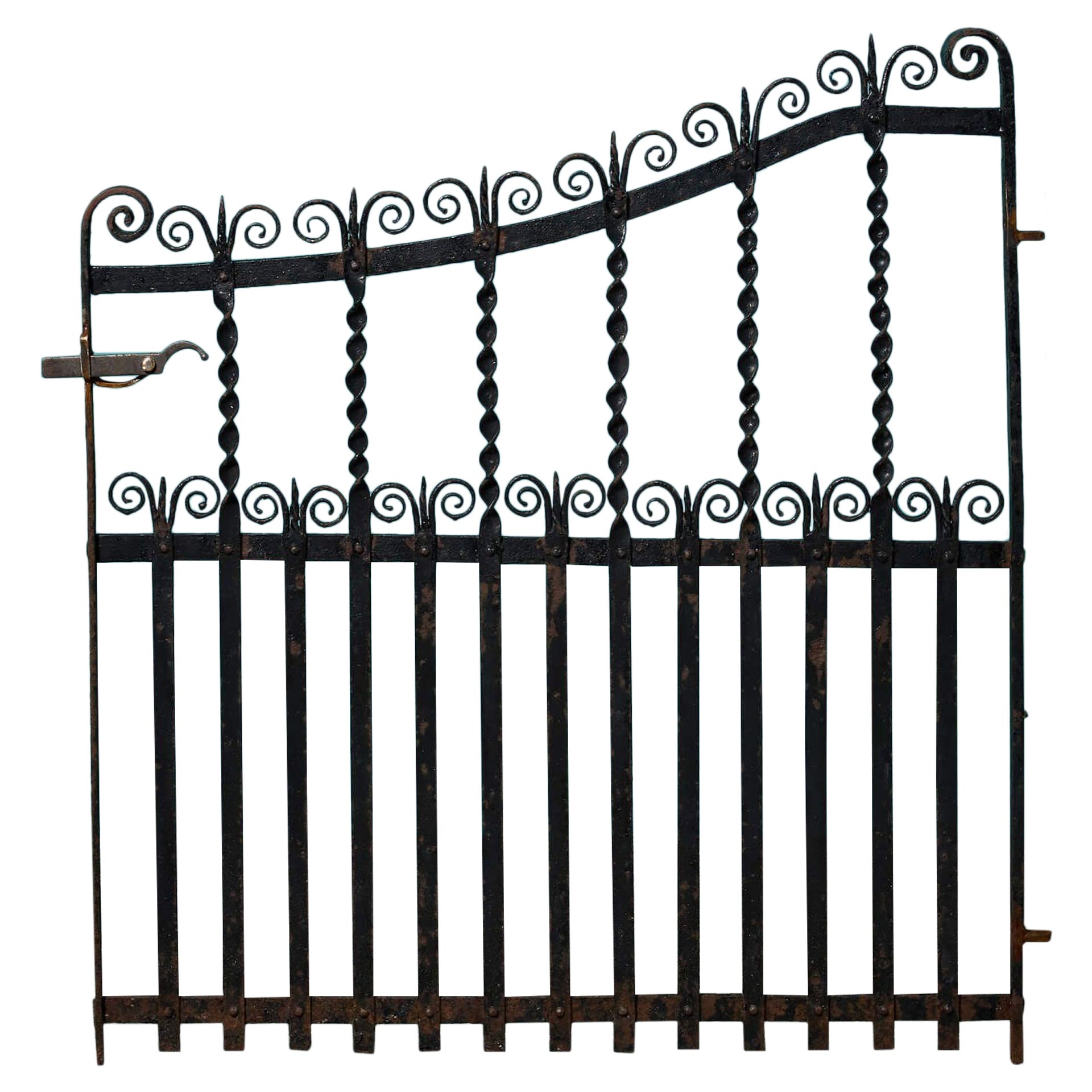 Cancello pedonale in ferro battuto rigenerato