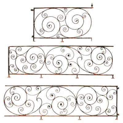 Wrought Iron Side Gate, Post and Railing For Sale at 1stDibs | wrought ...