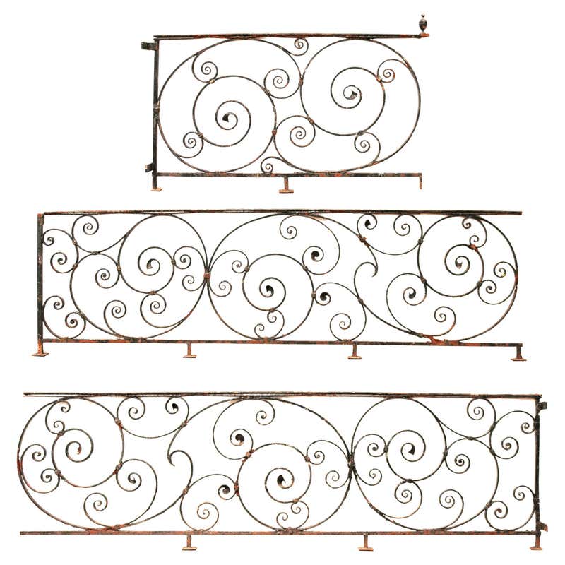 French Design Railing French Art Nouveau Iron Railing with Lily Design For Sale at 1stDibs ...