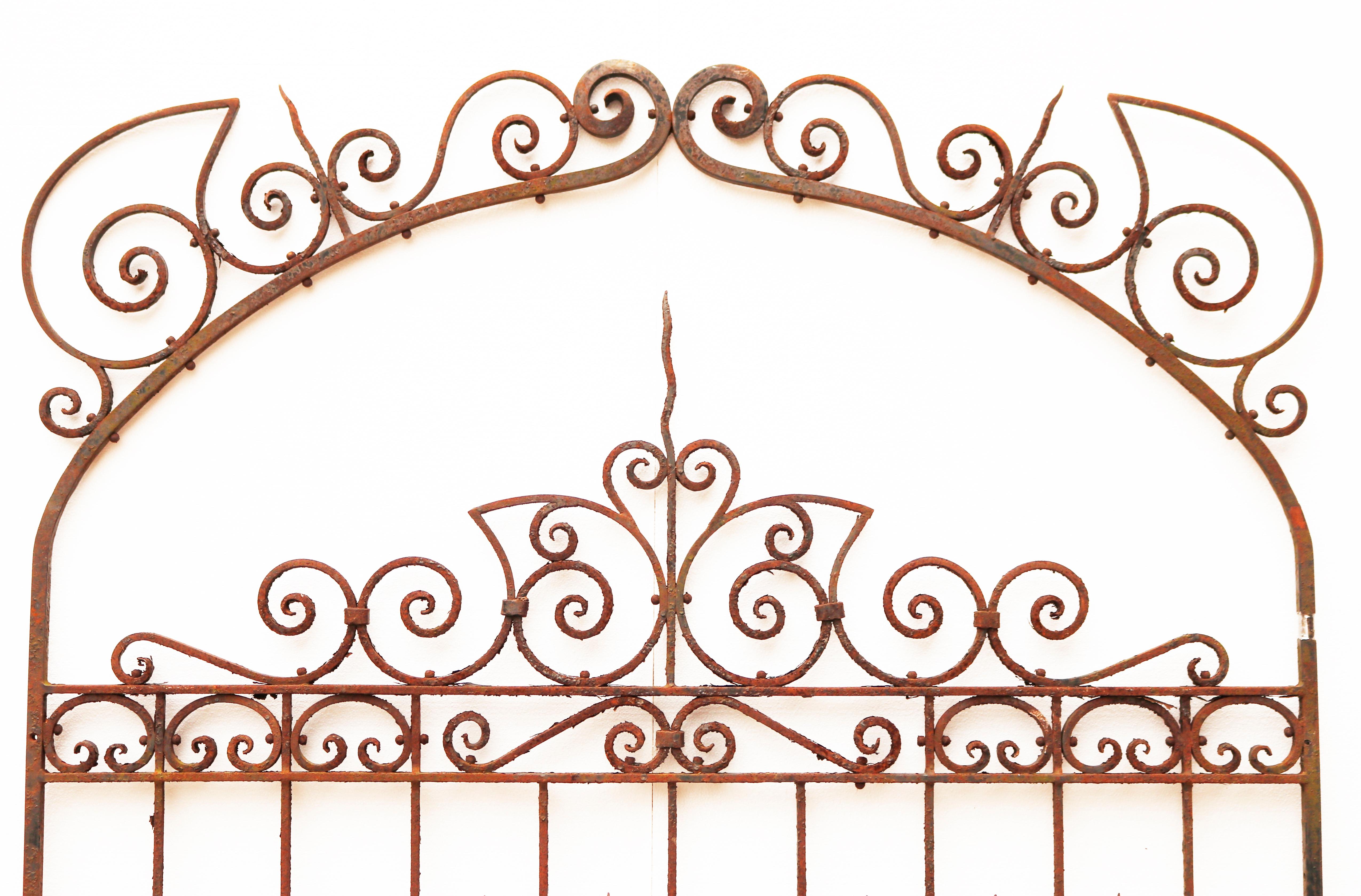 Reclaimed Wrought Iron Victorian Style Gate For Sale 2