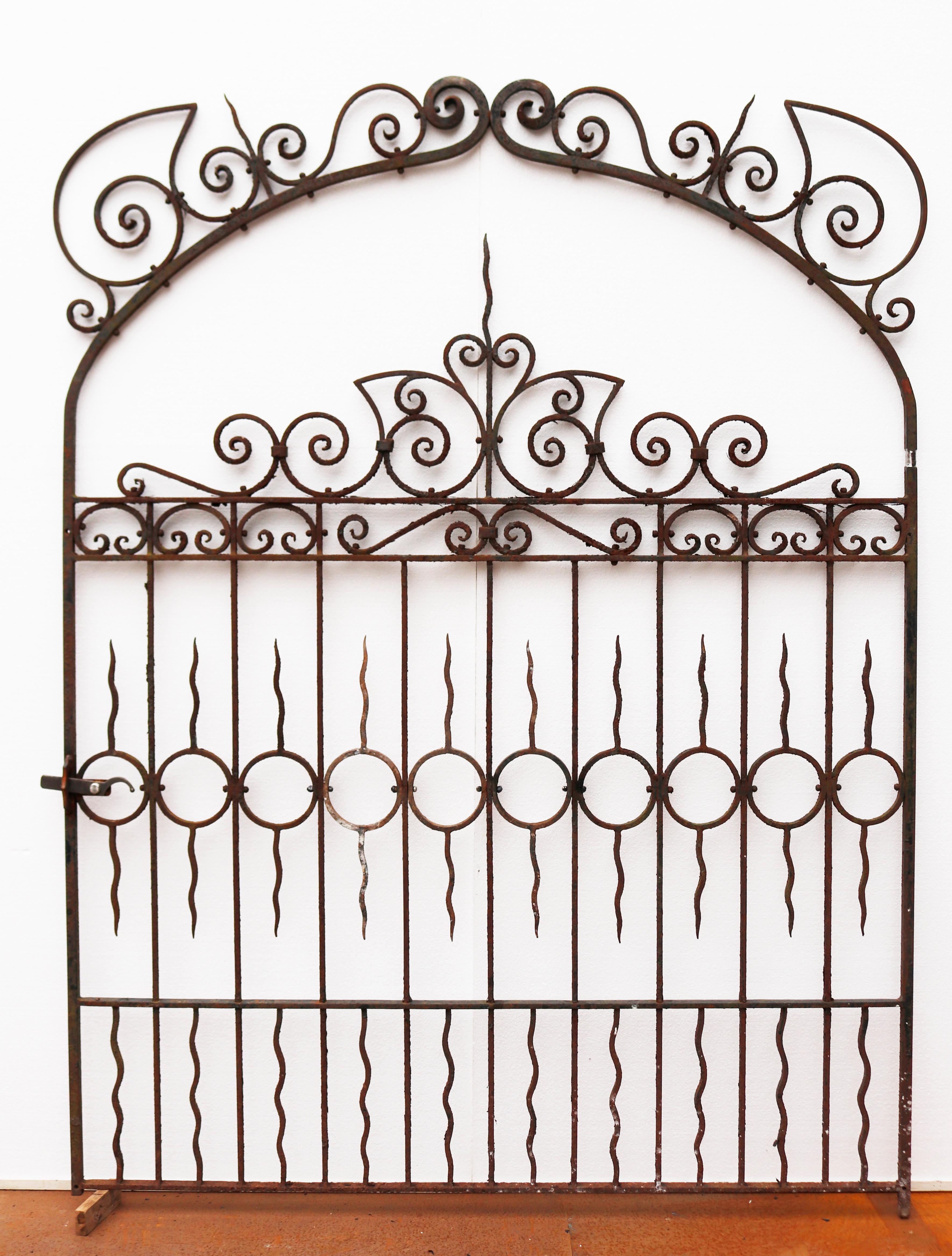 Reclaimed Wrought Iron Victorian Style Gate For Sale 3