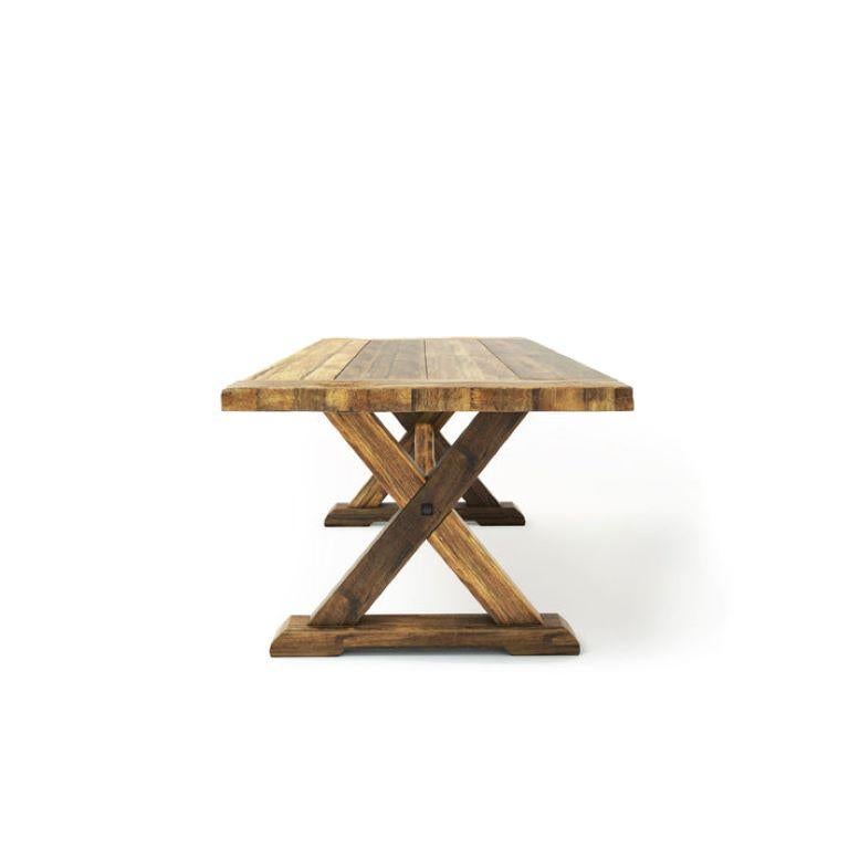 The Reclaimed X-Leg Dining Table is a one-of-a-kind piece of furniture made from massive reclaimed oak. The carefully selected wood ensures the X-table's long-term durability, while its unique craftsmanship adds a beautiful touch to any room.

All