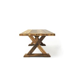 Reclaimed X-Leg Dining Table