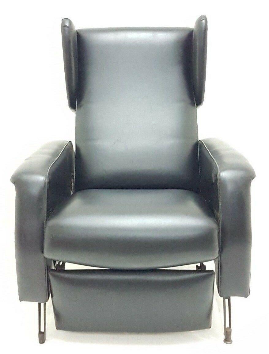 Recliner Armchair in Eco-Leather, 1970s For Sale 4