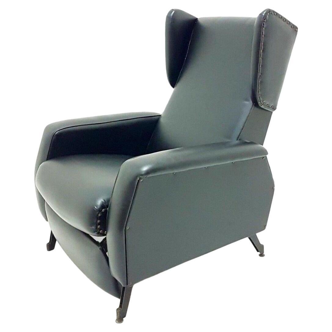 Recliner Armchair in Eco-Leather, 1970s For Sale