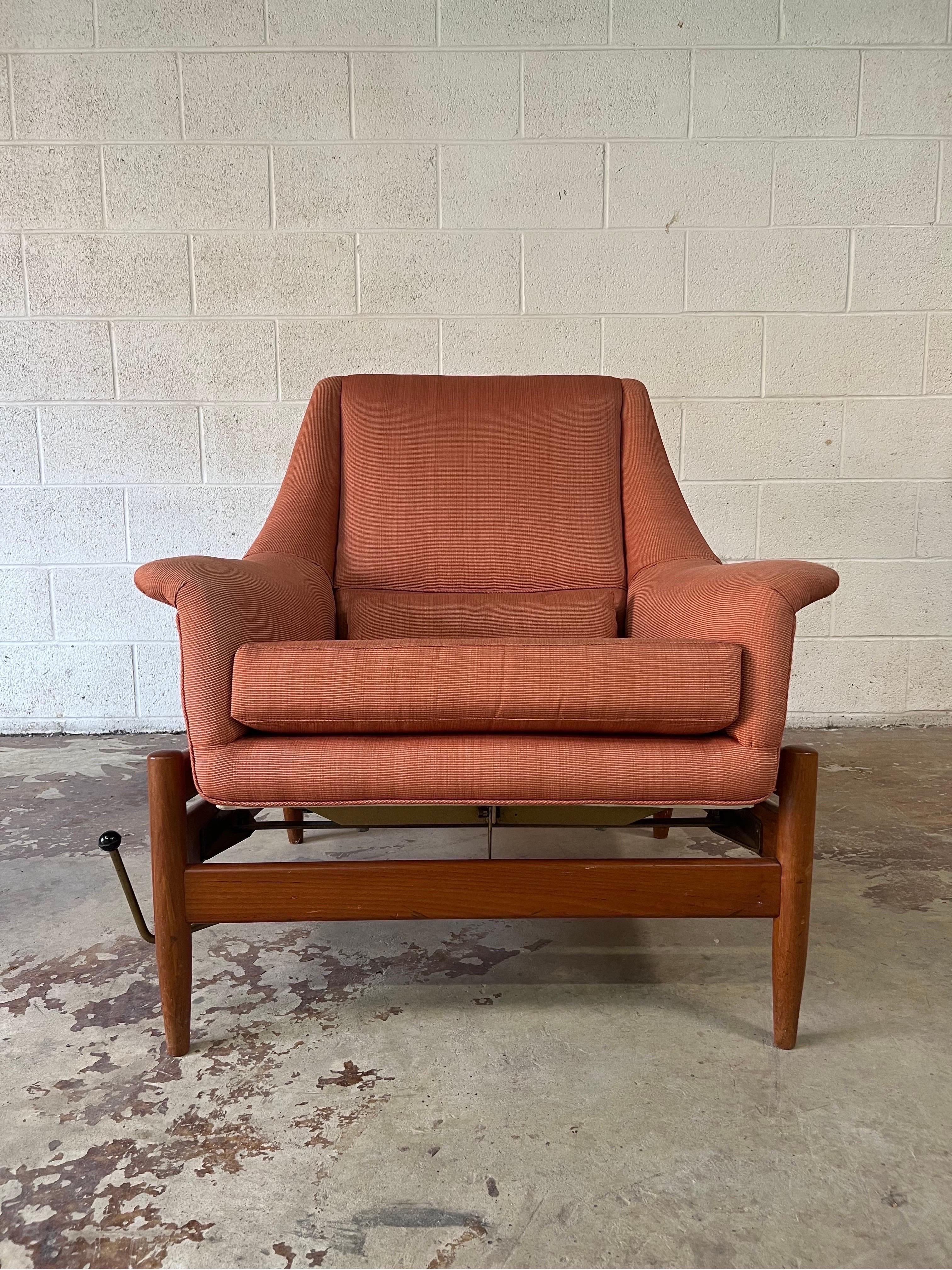 Mid-Century Modern Recliner by L.K. Hjelle, Norway circa 1960’s