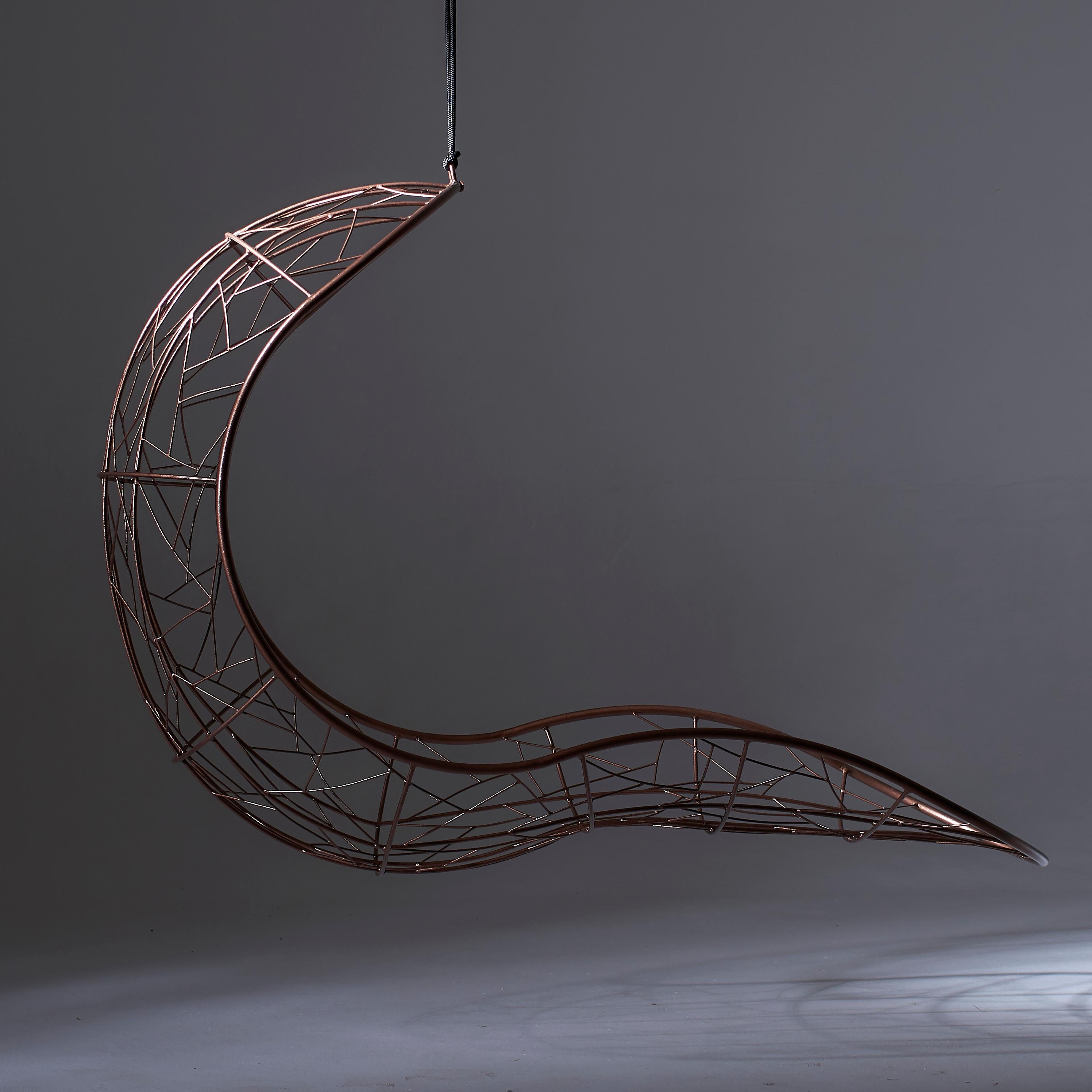Recliner 'Single' Hanging Swing Chair Steel Modern 21st Century In/Outdoor Black For Sale 4