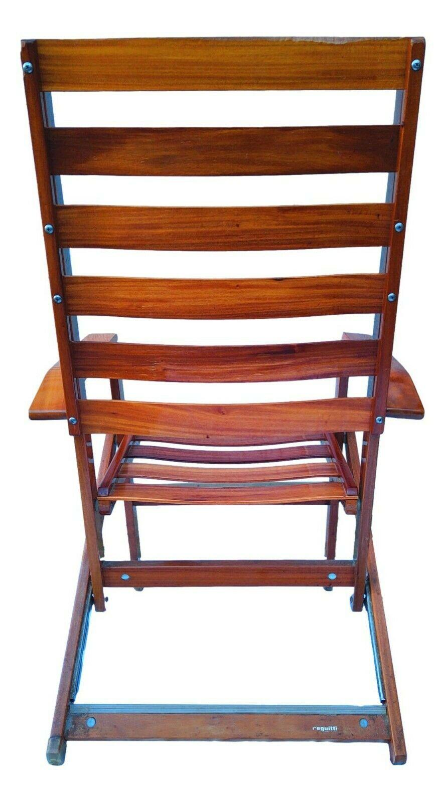 Milieu du XXe siècle Fauteuil inclinable et pliant dans le style d'Ico Parisi  fratelli Reguitti des années 1960 en vente