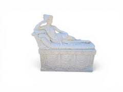 Reclining Aphrodite with Apple Marble Sculpture, Italy, 1970s