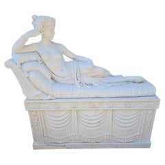 Reclining Aphrodite with Apple Marble Sculpture, Italy, 1970s