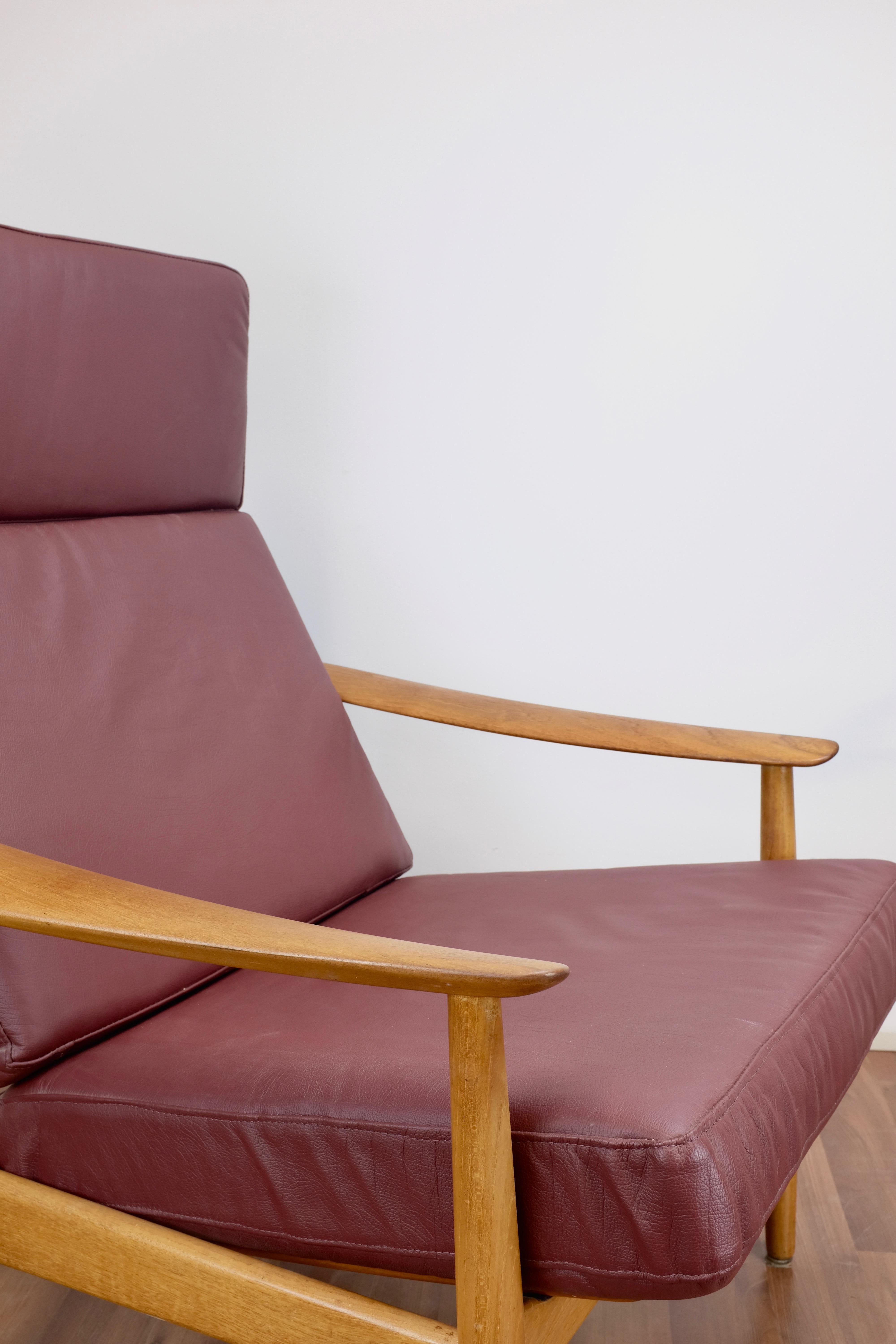 Reclining Armchair by Arne Vodder for France and Søn im Angebot 4
