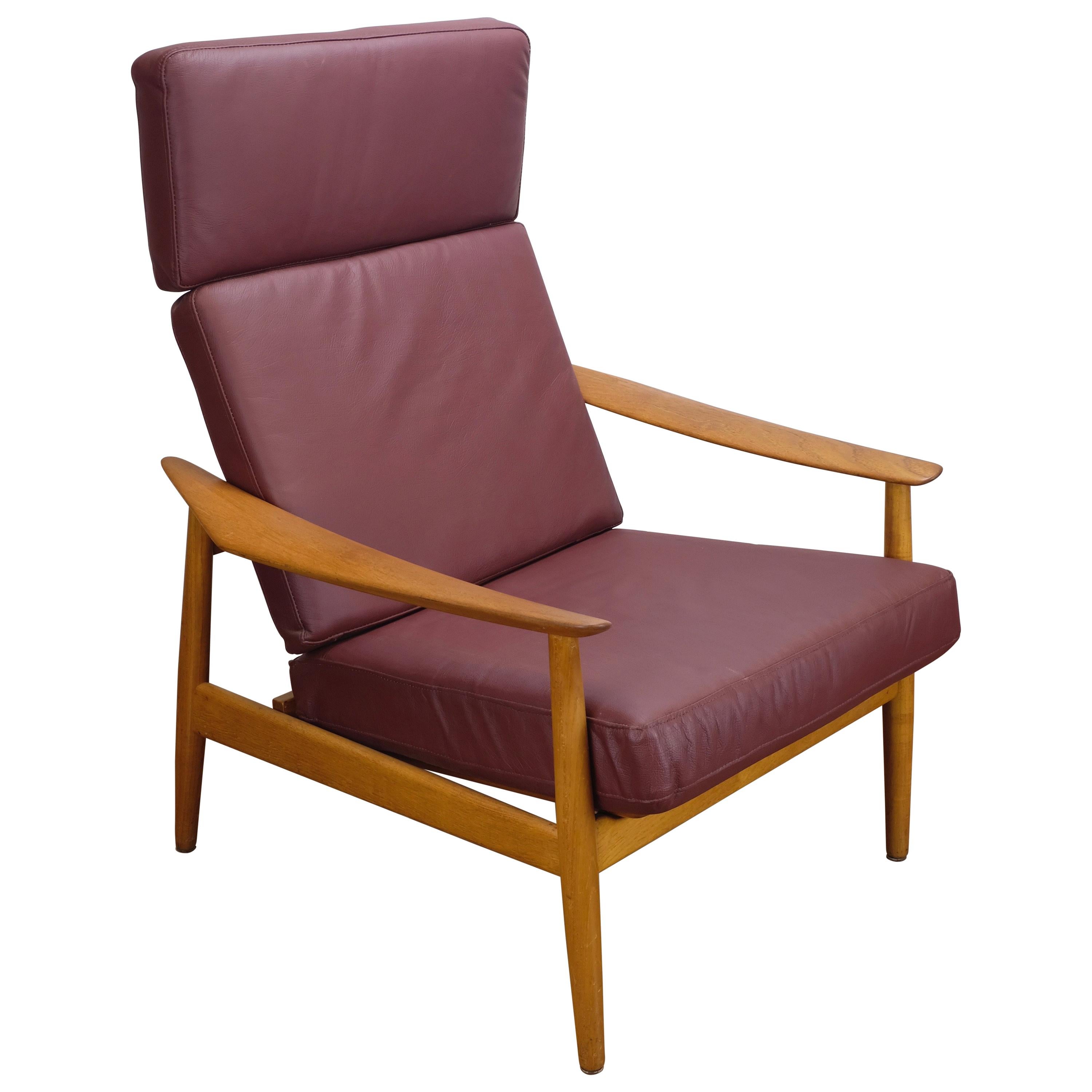 Reclining Armchair by Arne Vodder for France and Søn im Angebot