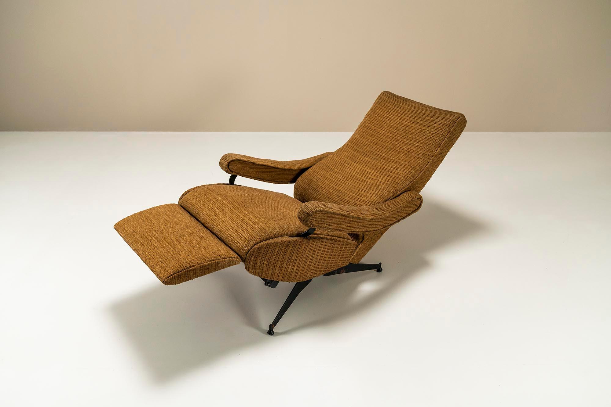 Reclining Armchair in Steel and Fabric by Nello Pini for Novarredo, Italy, 1959 For Sale 6