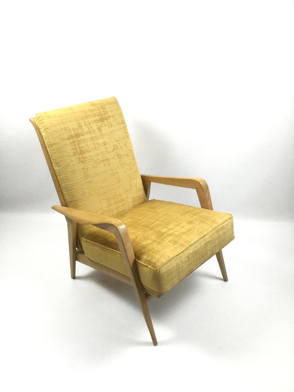 Mid-Century Modern Reclining Armchairs by Etienne Henri Martin for Steiner