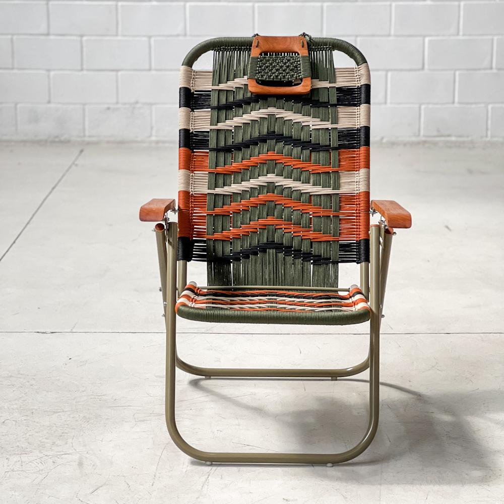 Contemporary Reclining beach arm chair Japú - Trama 6 - Outdoor area - Dengô Brasil For Sale