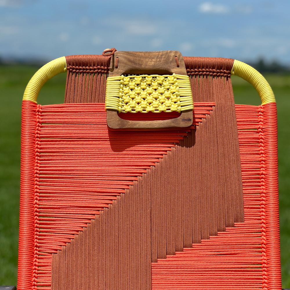 Reclining beach arm chair Japú - Trama Classic 1 - Outdoor area - Dengô Brasil For Sale 3